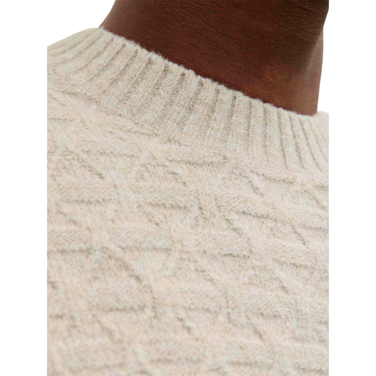 Silver - Side - Jack And Jones Mens Ribbed Jumper