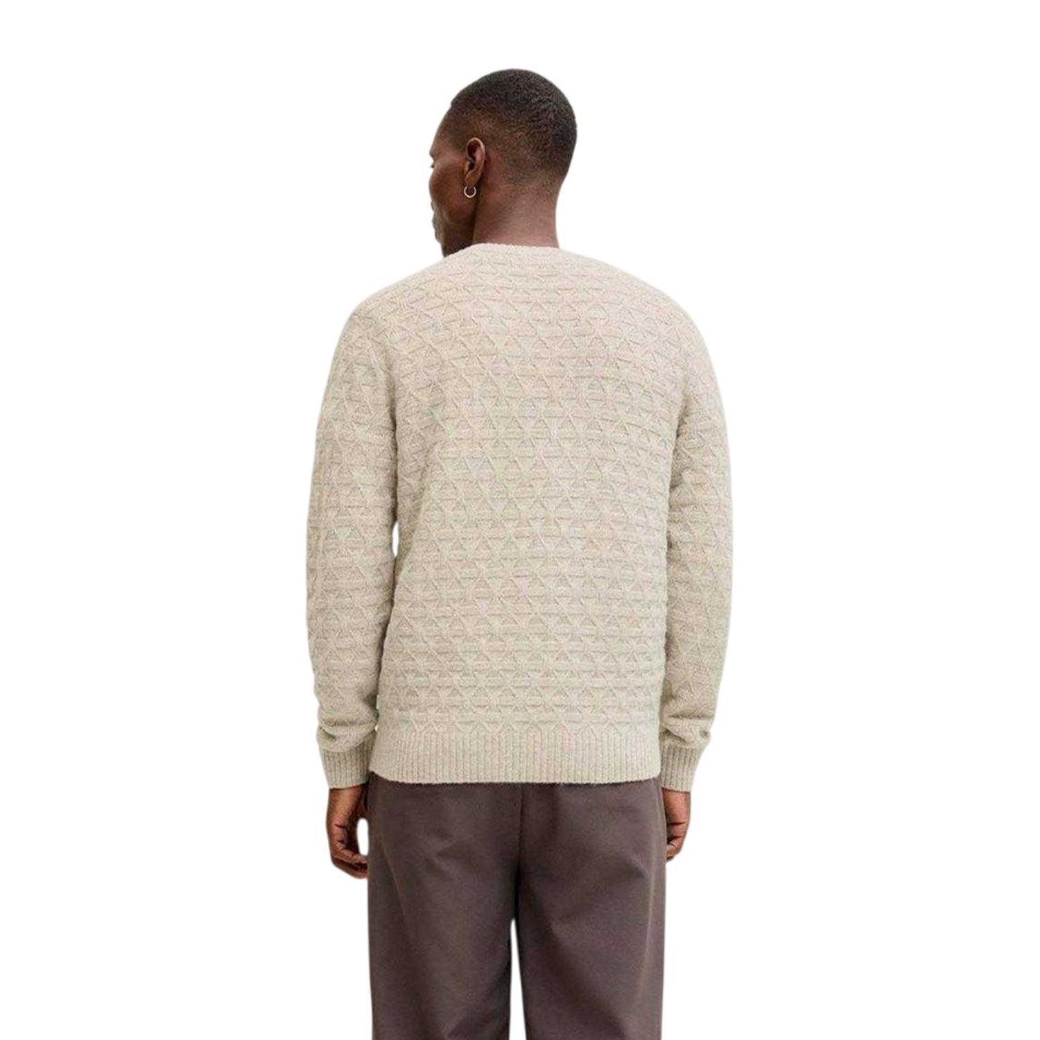 Silver - Pack Shot - Jack And Jones Mens Ribbed Jumper