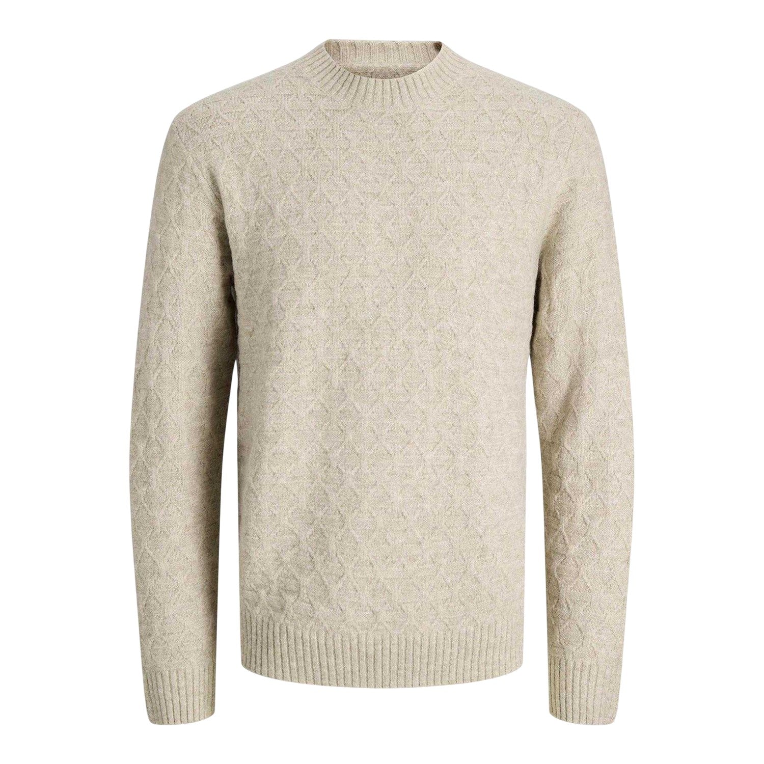 Silver - Front - Jack And Jones Mens Ribbed Jumper