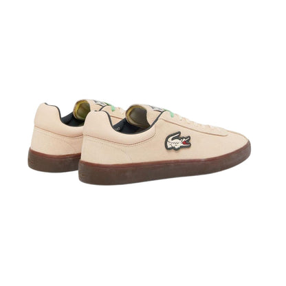 Pink - Back - Lacoste Mens Baseshot Suede Trainers