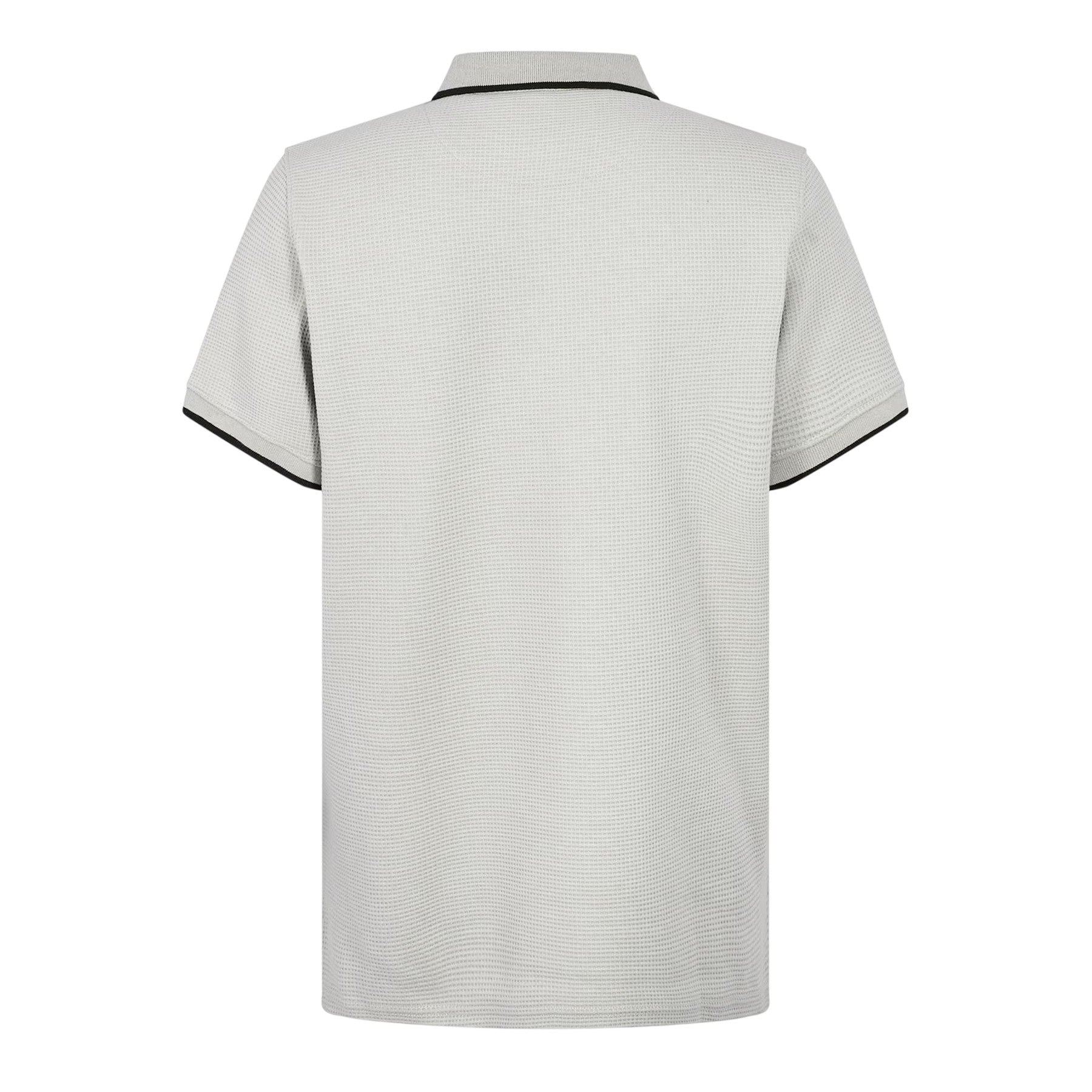 Clay - Back - Firetrap Mens Waffle Regular Short-Sleeved Polo Shirt