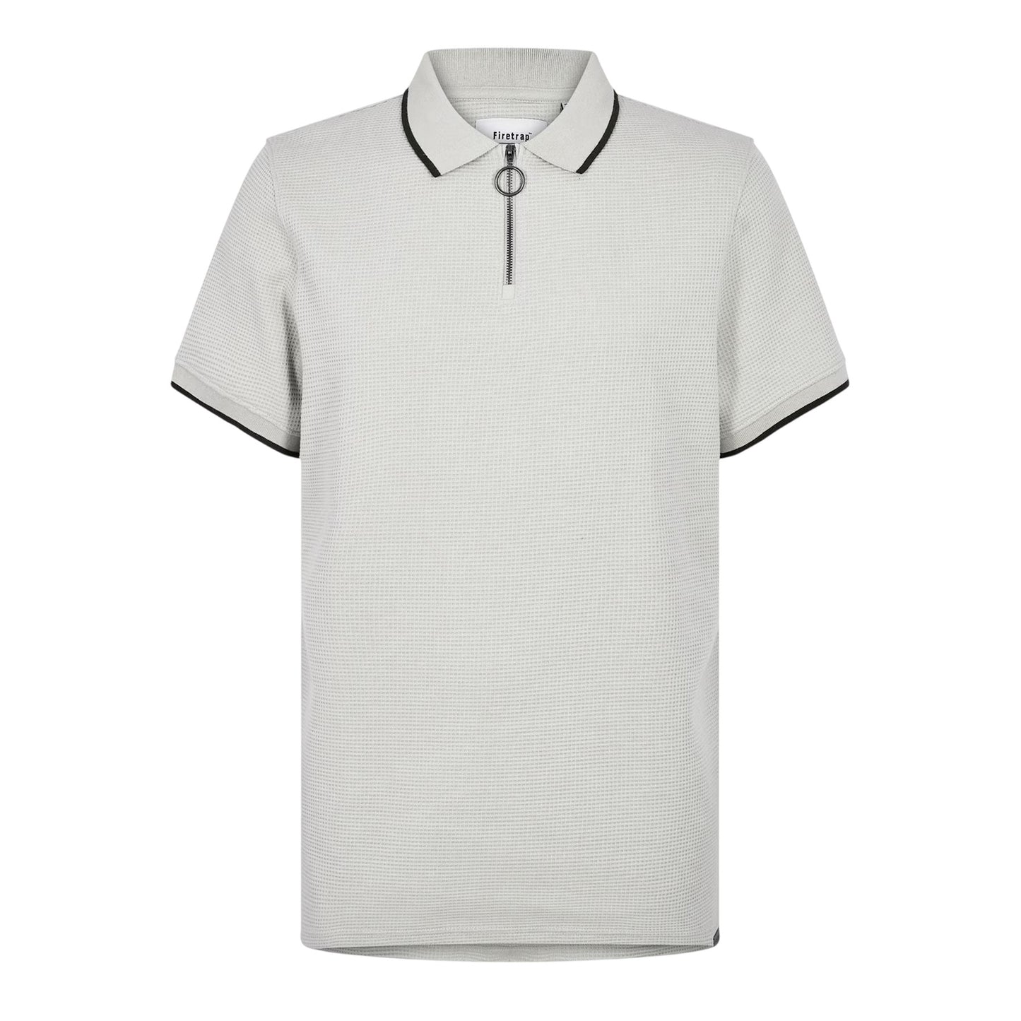 Clay - Front - Firetrap Mens Waffle Regular Short-Sleeved Polo Shirt