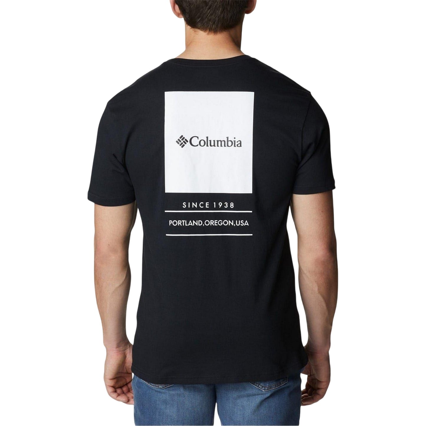 Black - Back - Columbia Mens Barton Graphic Print Regular T-Shirt