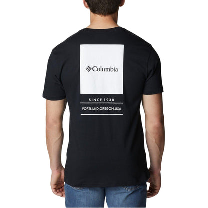 Black - Back - Columbia Mens Barton Graphic Print Regular T-Shirt