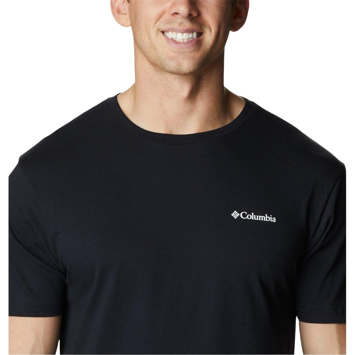 Black - Side - Columbia Mens Barton Graphic Print Regular T-Shirt