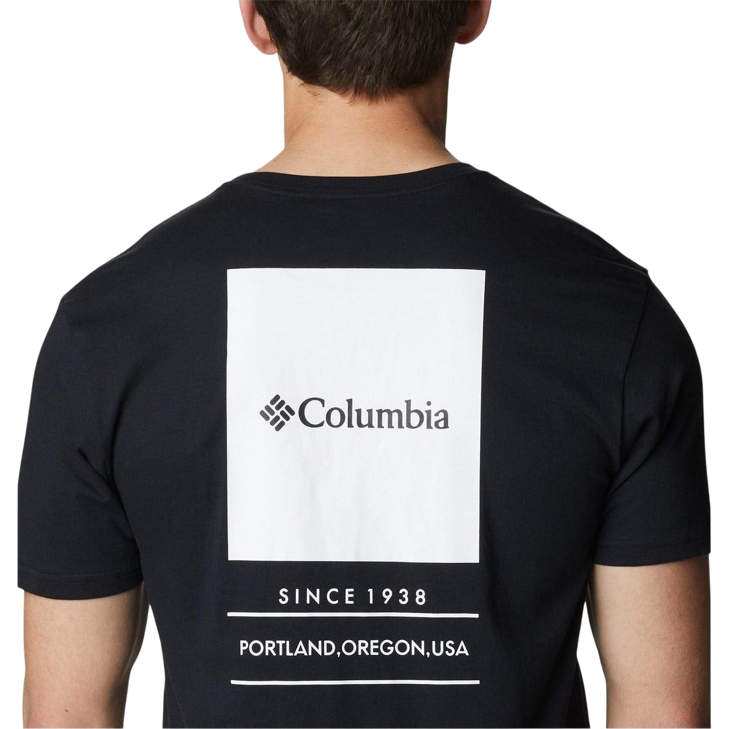Black - Lifestyle - Columbia Mens Barton Graphic Print Regular T-Shirt