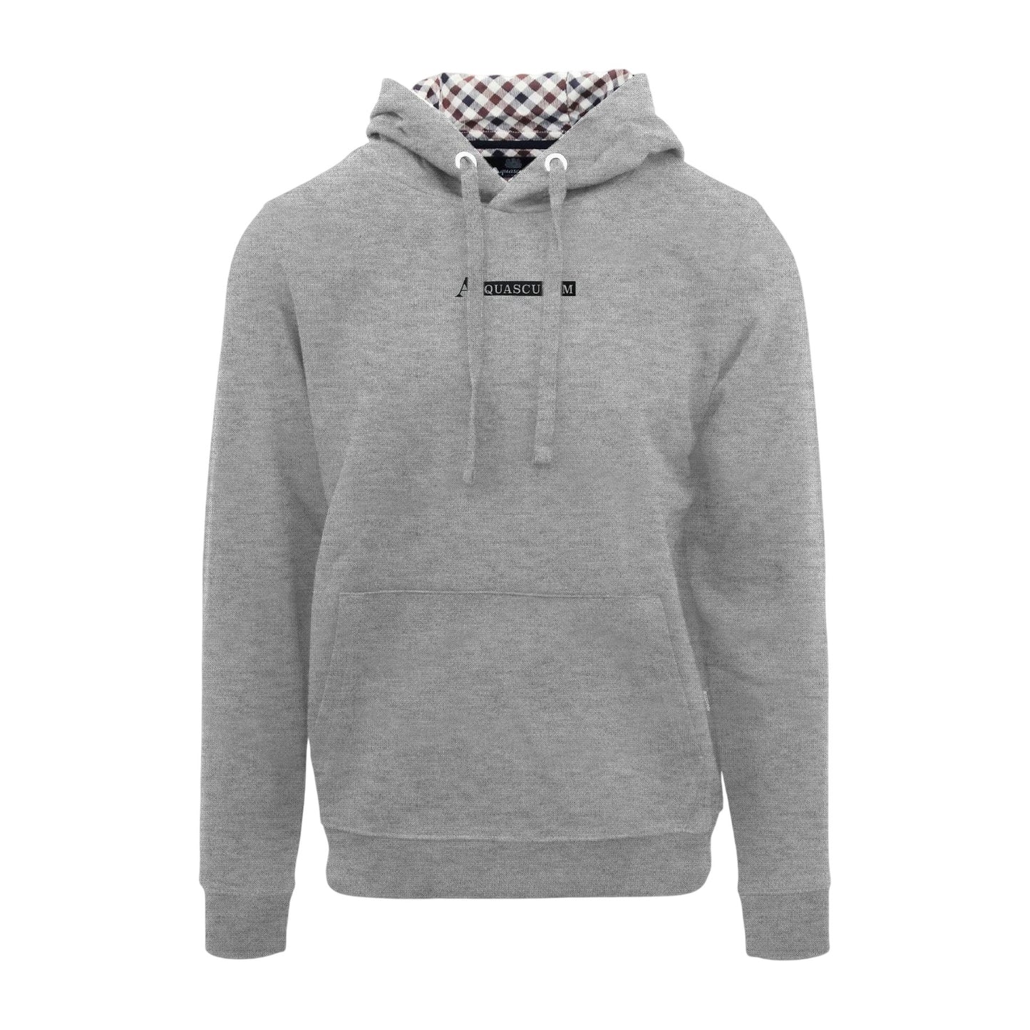 Grey - Front - Aquascutum Mens Lettering Hoodie