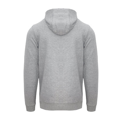 Grey - Back - Aquascutum Mens Lettering Hoodie