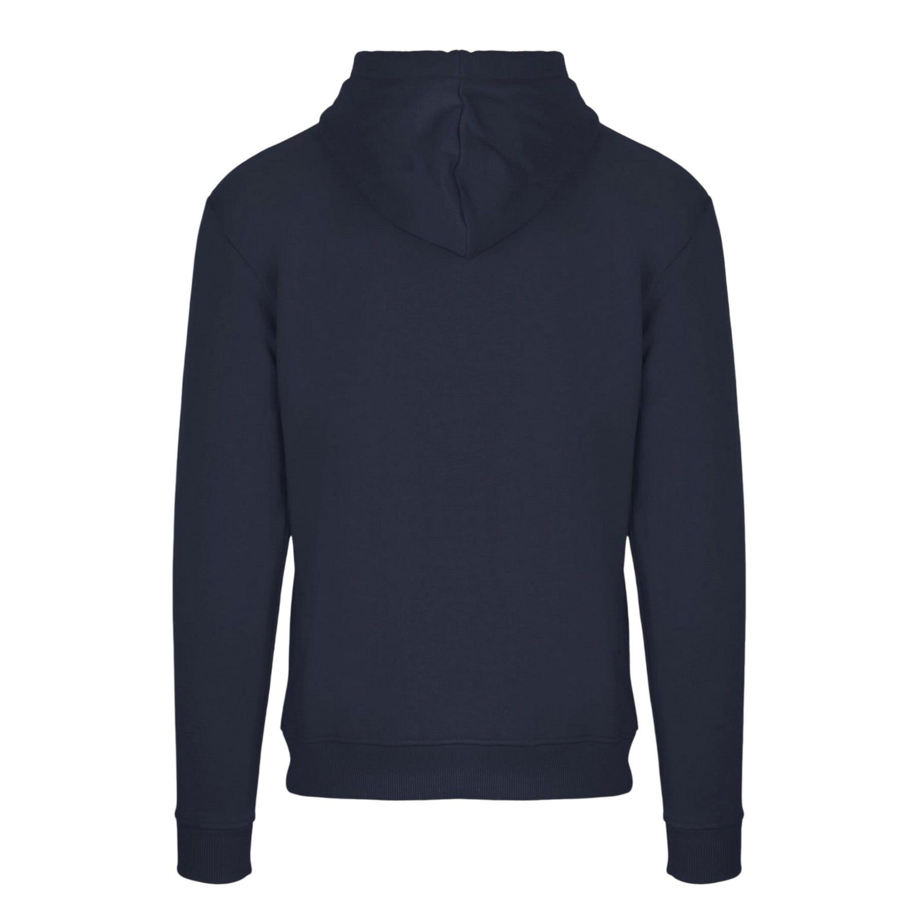 Navy - Back - Aquascutum Mens Lettering Hoodie