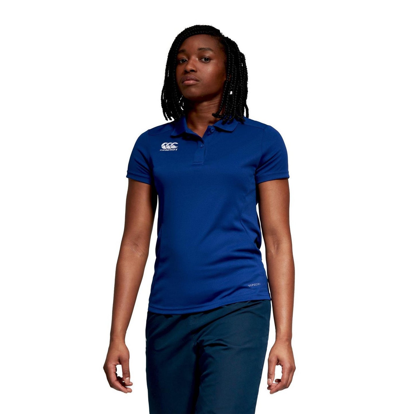 Royal Blue - Side - Canterbury Womens-Ladies Club Dry Regular Polo Shirt