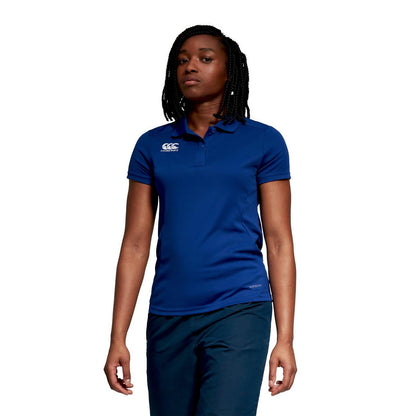 Royal Blue - Side - Canterbury Womens-Ladies Club Dry Regular Polo Shirt
