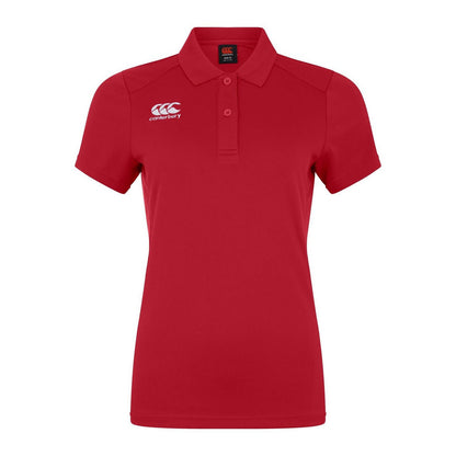 Red - Front - Canterbury Womens-Ladies Club Dry Regular Polo Shirt