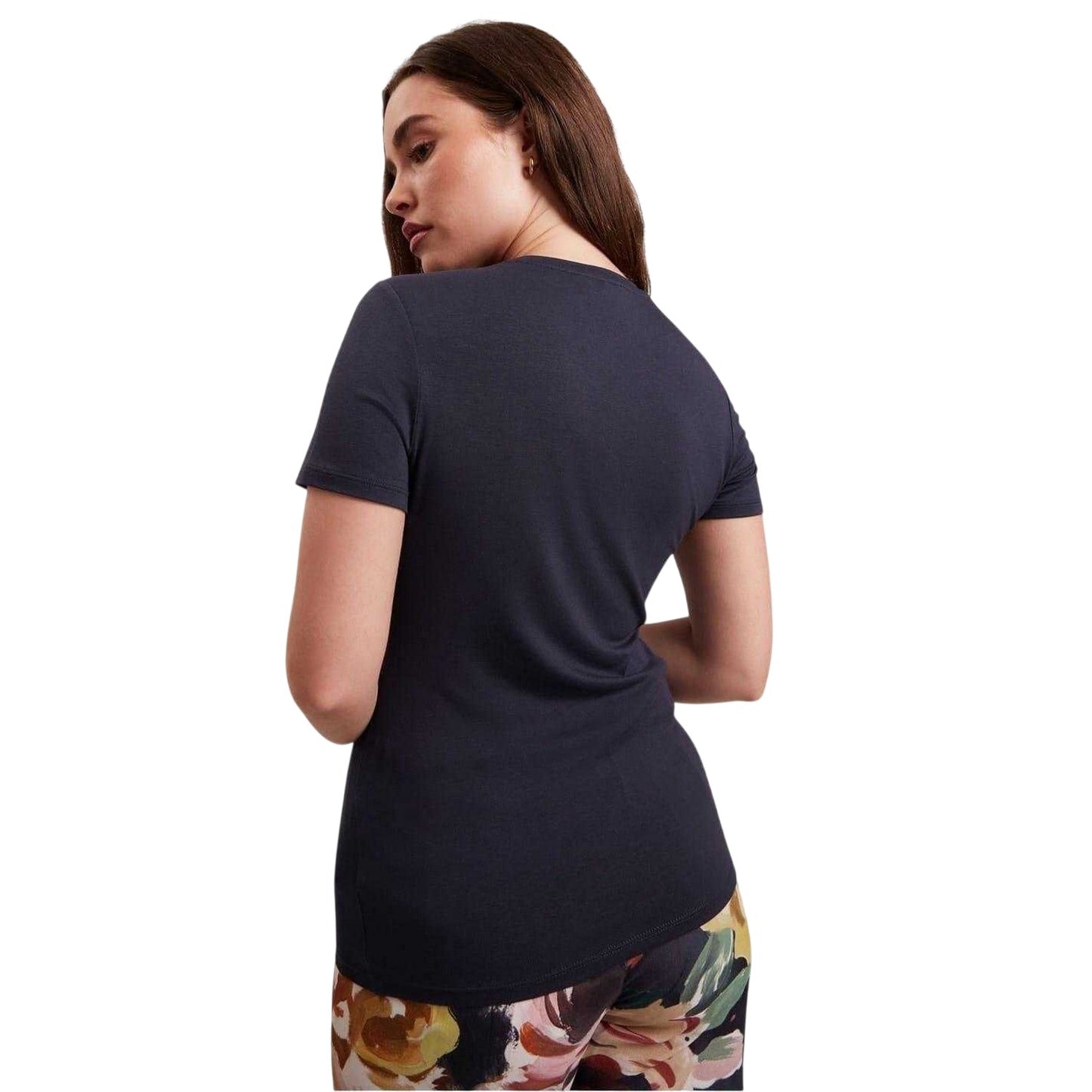 Navy - Lifestyle - Ted Baker Womens-Ladies Plain Slim T-Shirt