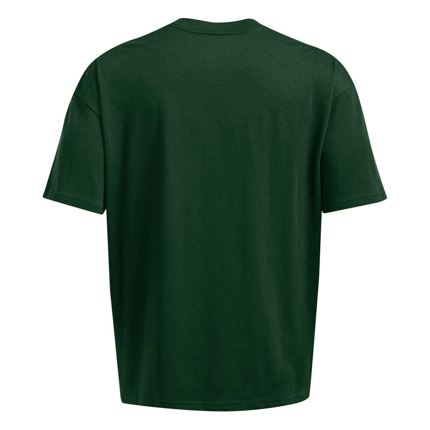 Green - Back - Under Armour Mens Logo Heavyweight Loose T-Shirt