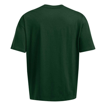 Green - Back - Under Armour Mens Logo Heavyweight Loose T-Shirt