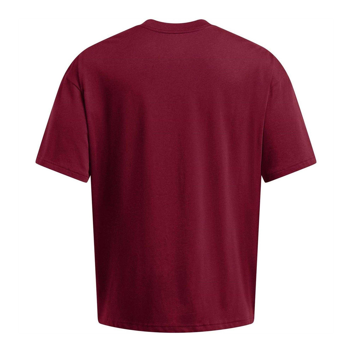 Red - Back - Under Armour Mens Logo Heavyweight Loose T-Shirt