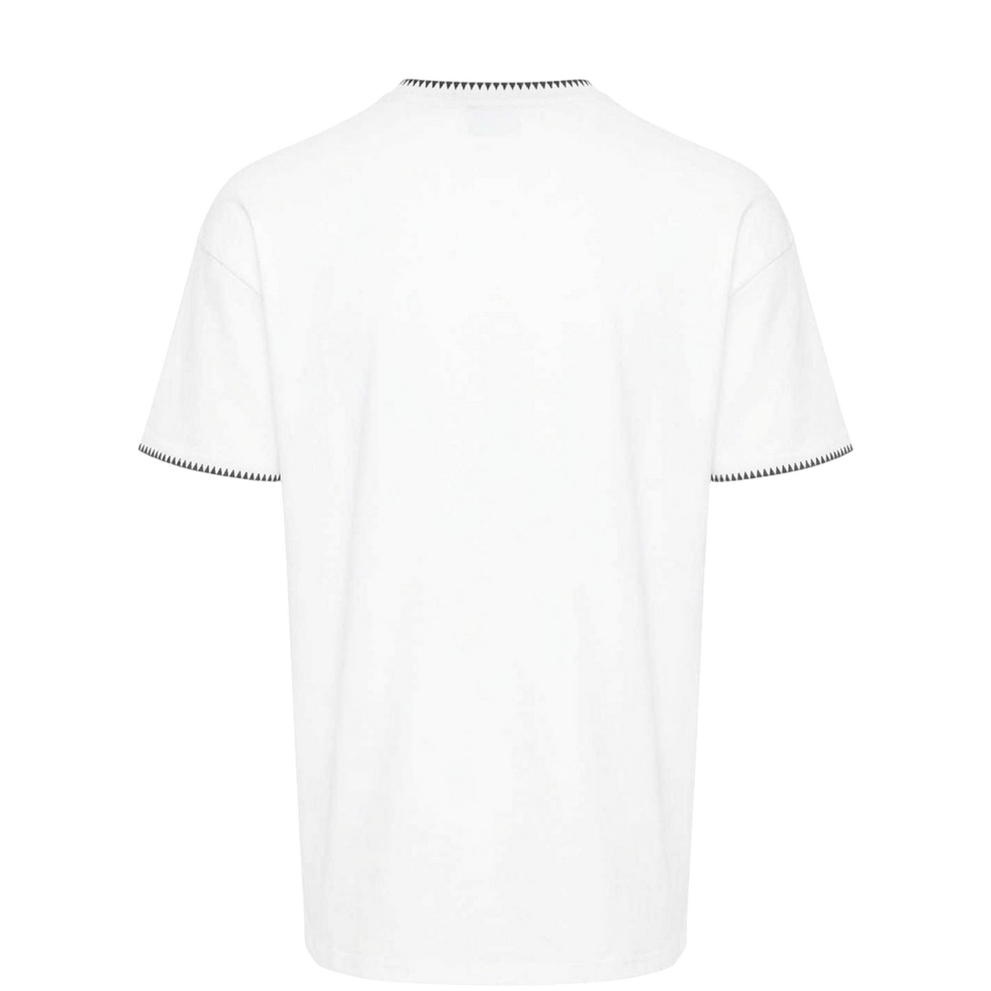 White - Back - Threadbare Mens Zig Zag Knitted Regular T-Shirt
