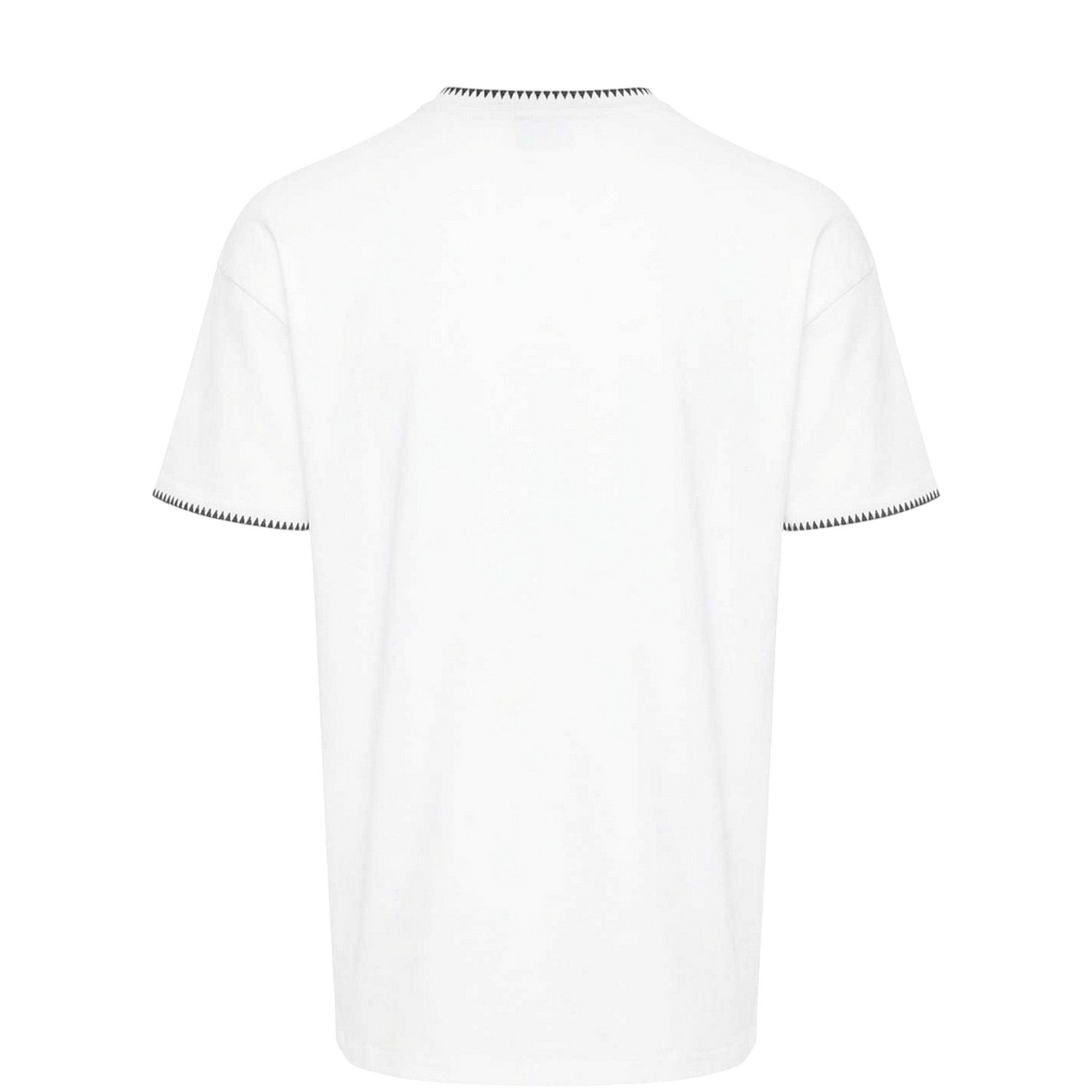 White - Back - Threadbare Mens Zig Zag Knitted Regular T-Shirt