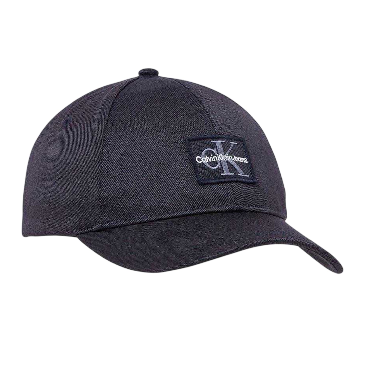 Black - Front - Calvin Klein Logo Curved Peak Cap