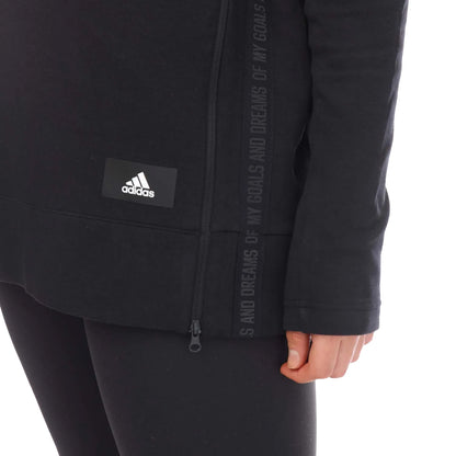 Black - Side - Adidas Womens-Ladies Mission Victory Hoodie