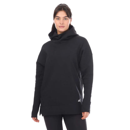 Black - Front - Adidas Womens-Ladies Mission Victory Hoodie