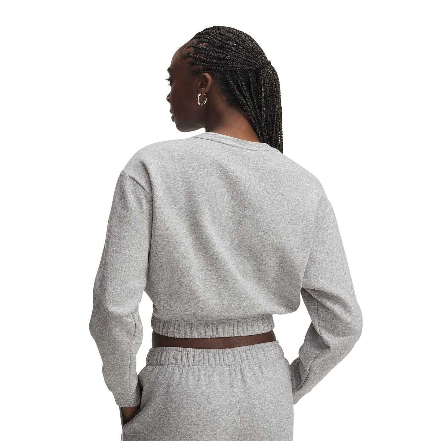 Grey Heather - Back - Under Armour Womens-Ladies Rival Workout Sweatshirt