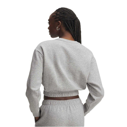 Grey Heather - Back - Under Armour Womens-Ladies Rival Workout Sweatshirt