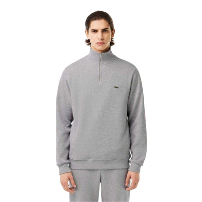 Light - Side - Lacoste Mens Cotton Blend Quarter Zip Sweatshirt
