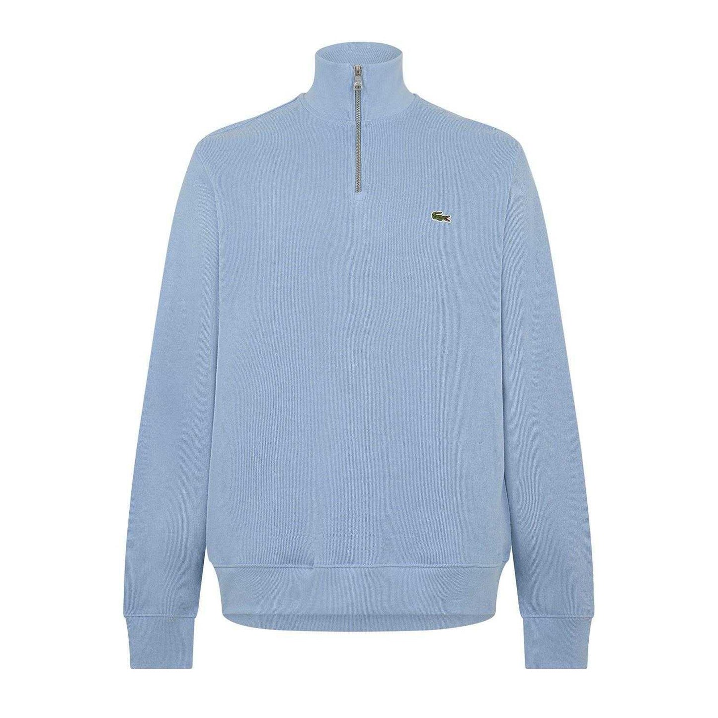 Blue - Front - Lacoste Mens Cotton Blend Quarter Zip Sweatshirt