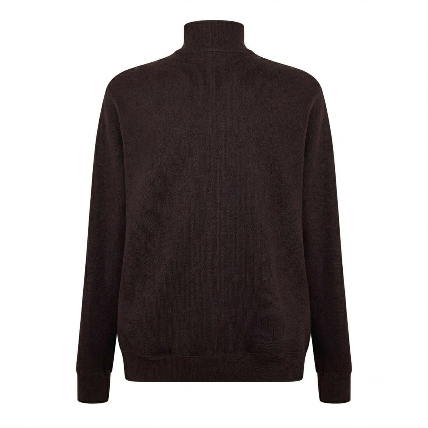Brown - Back - Lacoste Mens Cotton Blend Quarter Zip Sweatshirt