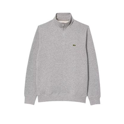Light - Front - Lacoste Mens Cotton Blend Quarter Zip Sweatshirt