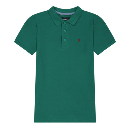 Green - Front - Farah Childrens-Kids Bugsworth Polo Shirt
