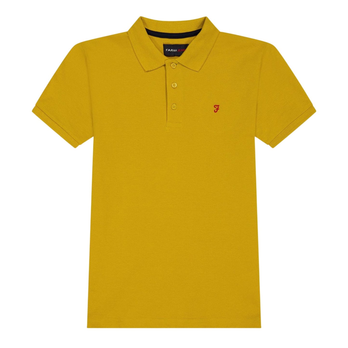 Yellow - Front - Farah Childrens-Kids Bugsworth Polo Shirt