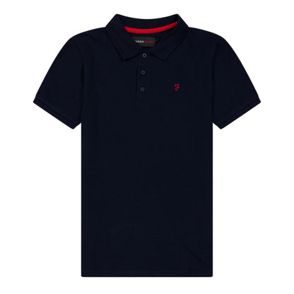Blue - Front - Farah Childrens-Kids Bugsworth Polo Shirt