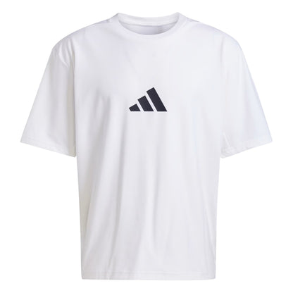 White - Front - Adidas Mens Z.N.E. T-Shirt