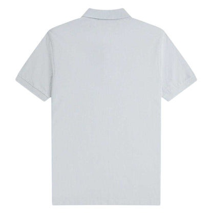 Ice Blue - Back - Fred Perry Mens Logo Cotton Polo Shirt