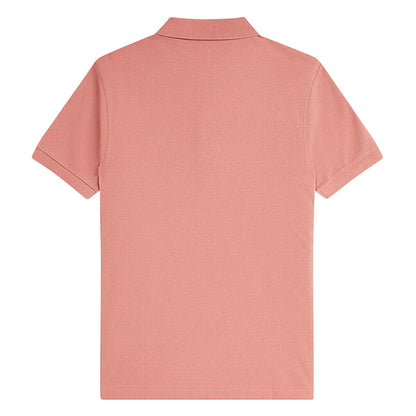 Putty - Back - Fred Perry Mens Logo Cotton Polo Shirt