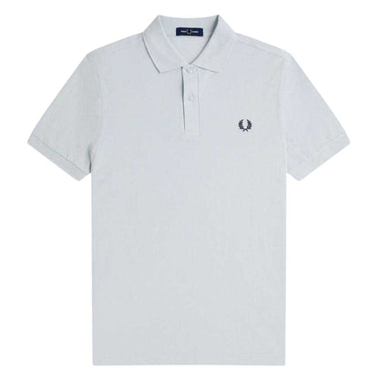 Ice Blue - Front - Fred Perry Mens Logo Cotton Polo Shirt