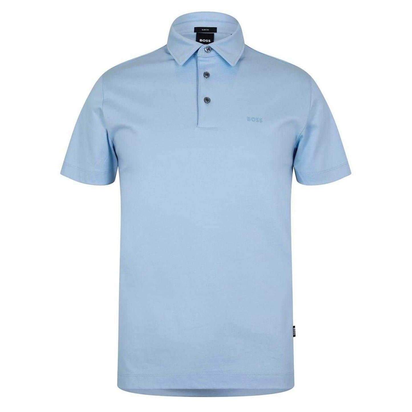 Pastel Blue - Front - Boss Mens 30 Slim Polo Shirt
