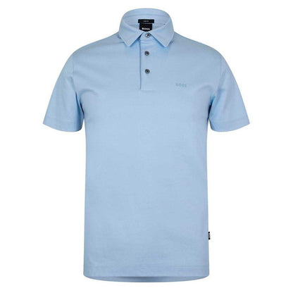 Pastel Blue - Front - Boss Mens 30 Slim Polo Shirt