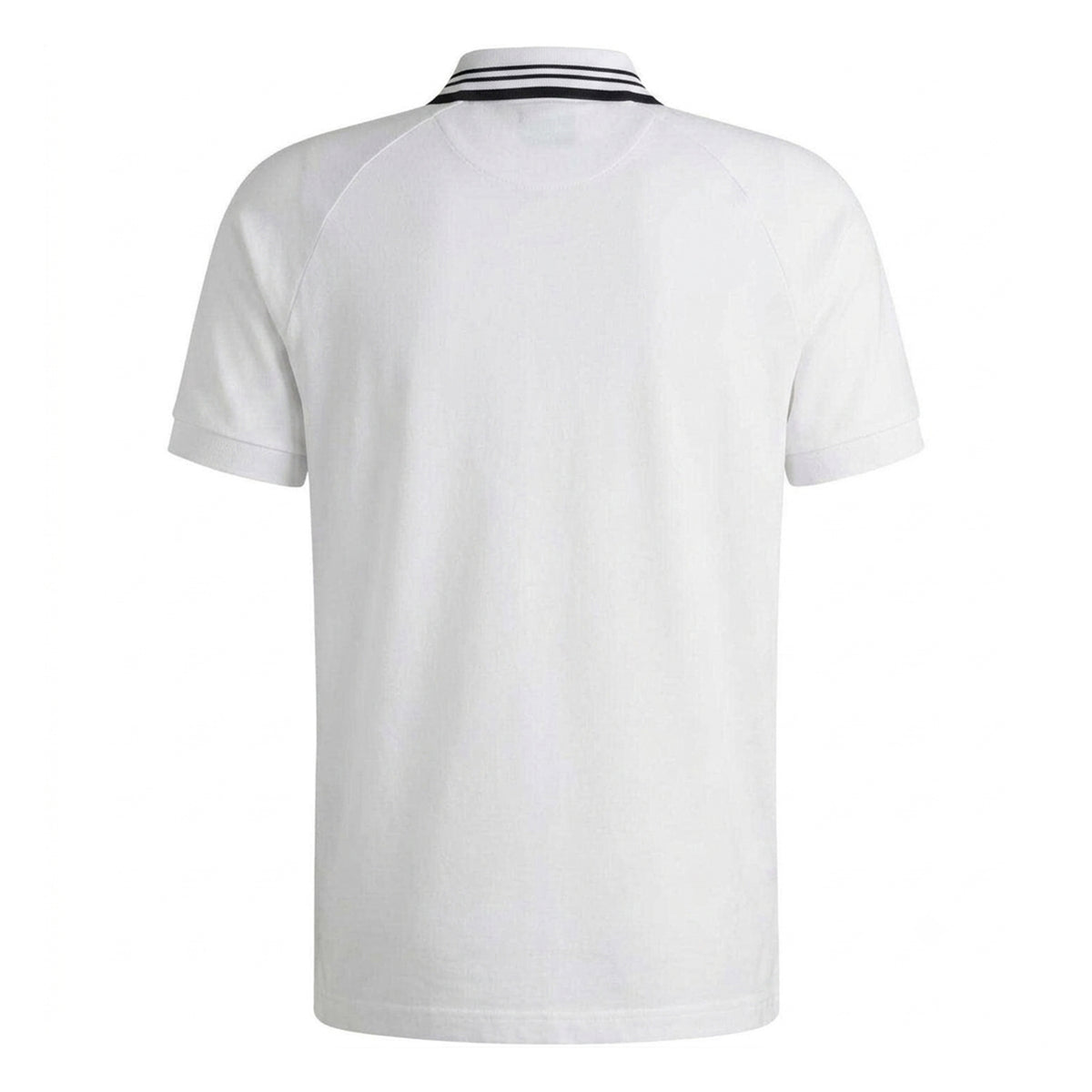 White - Back - Boss Mens Collared Regular Raglan Polo Shirt