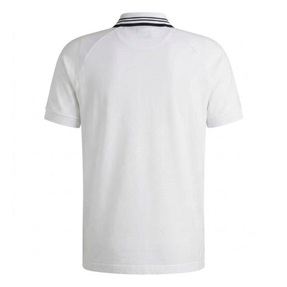 White - Back - Boss Mens Collared Regular Raglan Polo Shirt