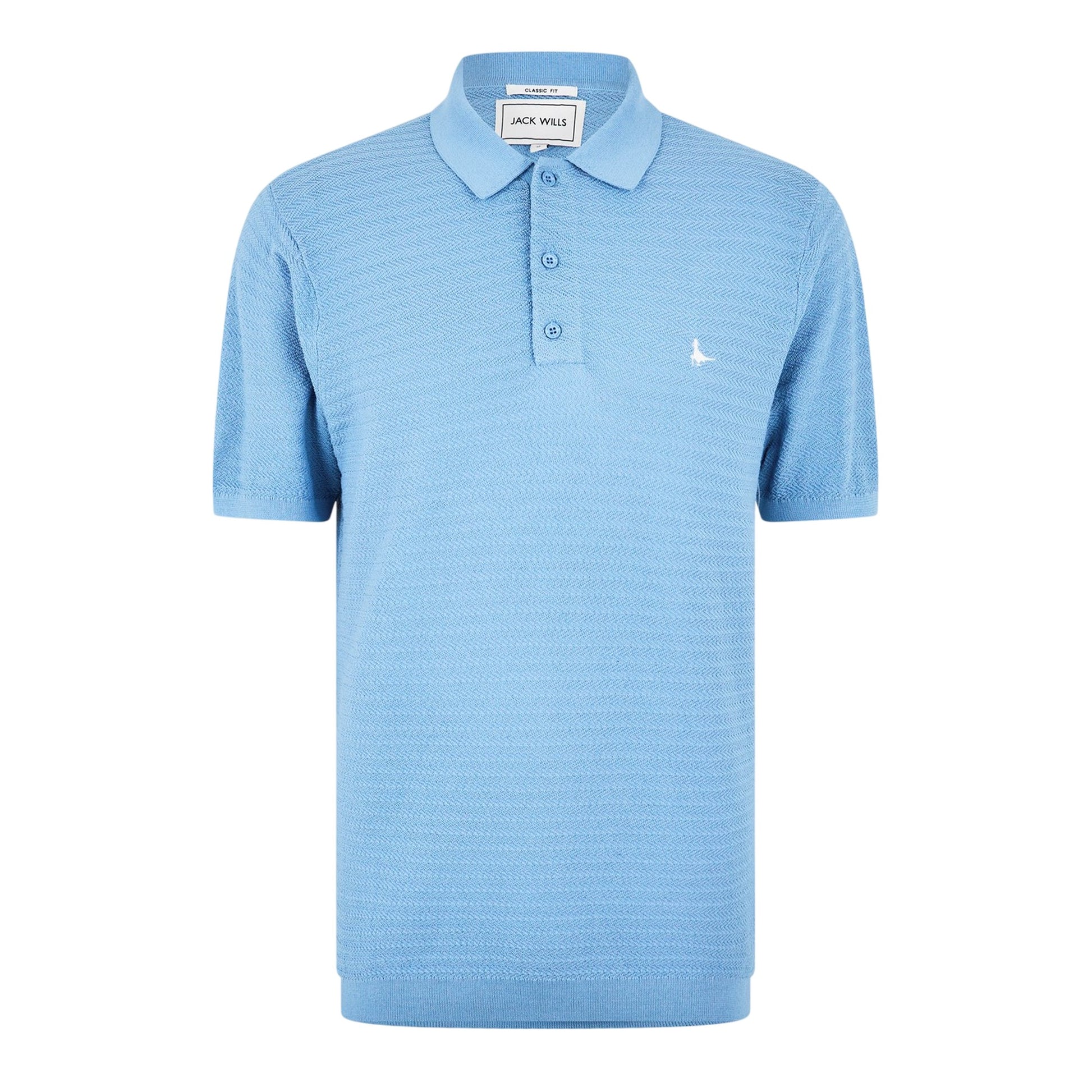 Sky - Front - Jack Wills Mens Regular Polo Shirt