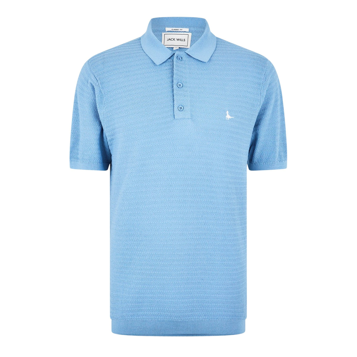 Sky - Front - Jack Wills Mens Regular Polo Shirt
