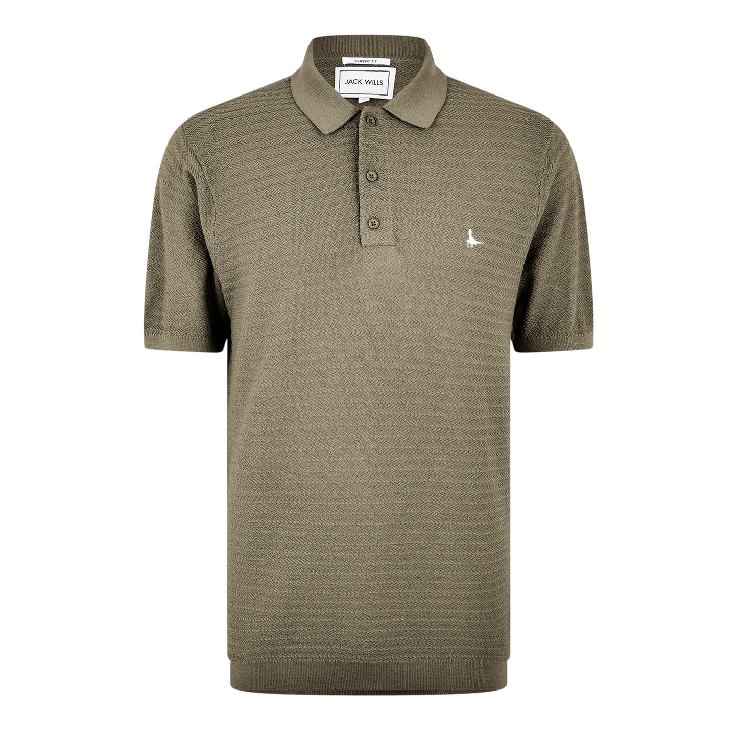 Olive - Front - Jack Wills Mens Regular Polo Shirt
