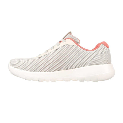 Off White-Pink - Back - Skechers Womens-Ladies Go Walk Joy Colour Pop Mesh Trainers