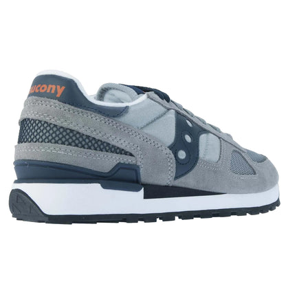 Grey - Back - Saucony Mens Shadow Original Suede Panel Trainers