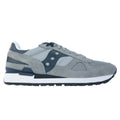 Grey - Side - Saucony Mens Shadow Original Suede Panel Trainers