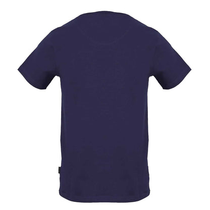Navy - Back - Aquascutum Mens Printed Signature Crew Neck T-Shirt