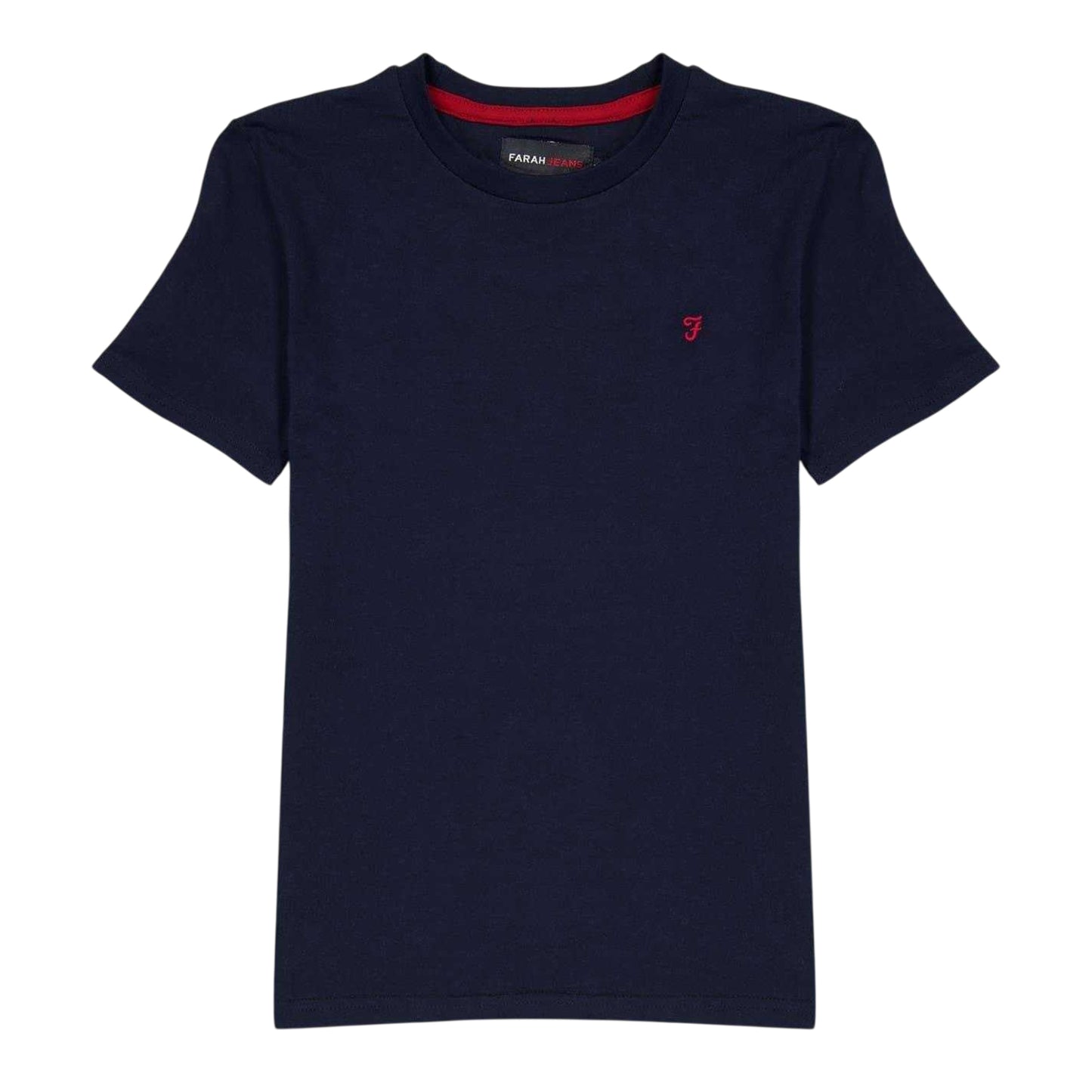 Navy Blue - Front - Farah Childrens-Kids Embroidered Logo T-Shirt